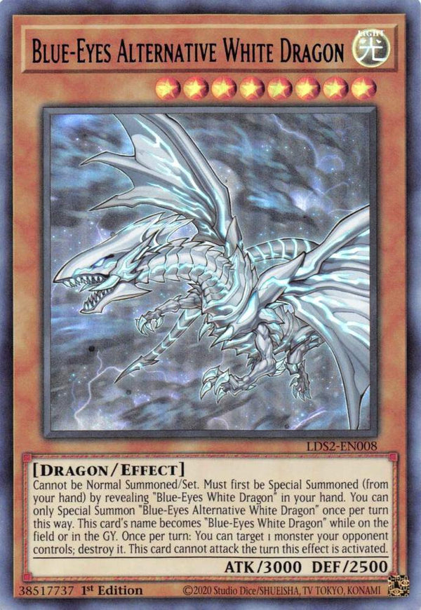 Blue-Eyes Alternative White Dragon (Blue) (LDS2-EN008) [Ultra Rare] - Yu-Gi-Oh!