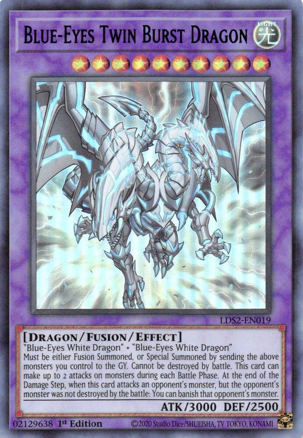 Blue-Eyes Twin Burst Dragon (Blue) (LDS2-EN019) [Ultra Rare] - Yu-Gi-Oh!