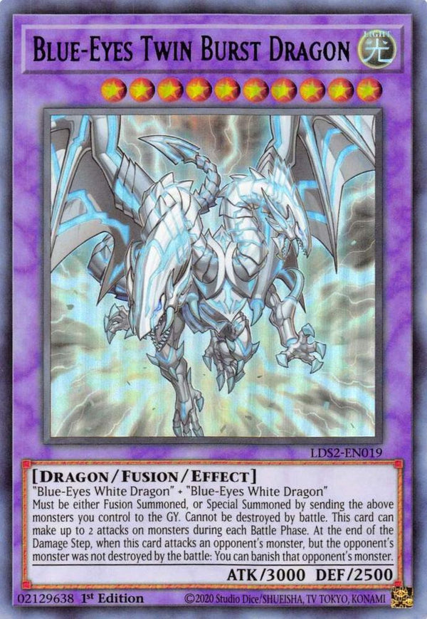 Blue-Eyes Twin Burst Dragon (Green) (LDS2-EN019) [Ultra Rare] - Yu-Gi-Oh!