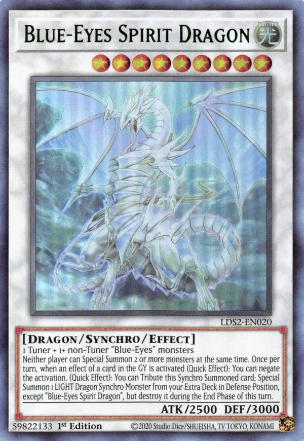 Blue-Eyes Spirit Dragon (Green) (LDS2-EN020) [Ultra Rare] - Yu-Gi-Oh!