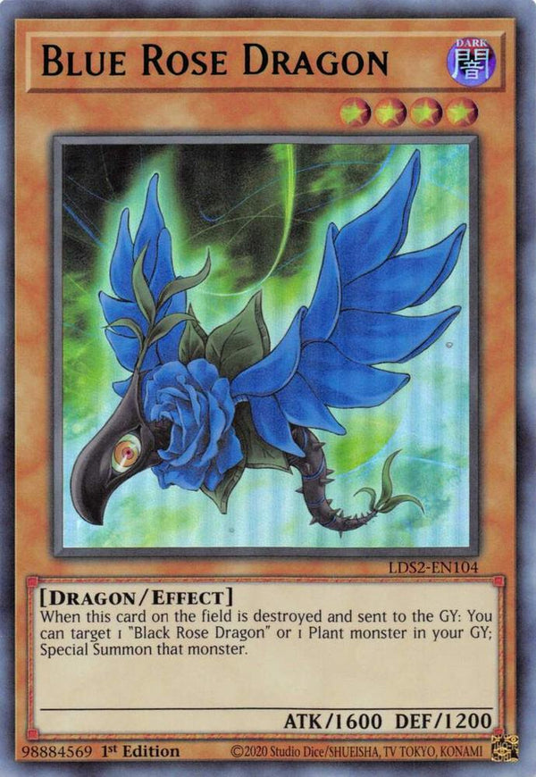 Blue Rose Dragon (Green) (LDS2-EN104) [Ultra Rare] - Yu-Gi-Oh!