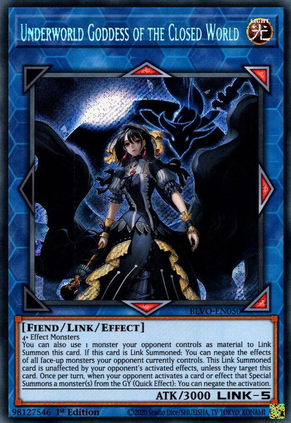 Underworld Goddess of the Closed World (BLVO-EN050) [Secret Rare] - Yu-Gi-Oh!