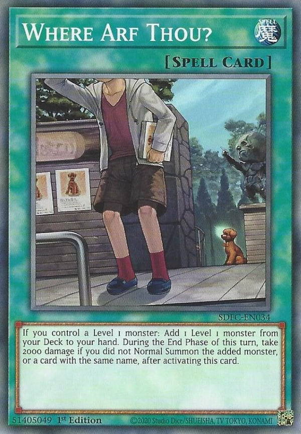 Where Arf Thou? (SDFC-EN034) [Common] - Yu-Gi-Oh!