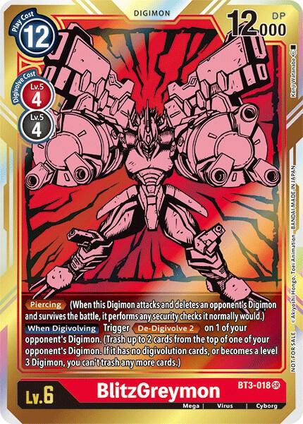 BlitzGreymon - BT3-018 (Dash Pack Ver. 1.5) - Digimon Card Game