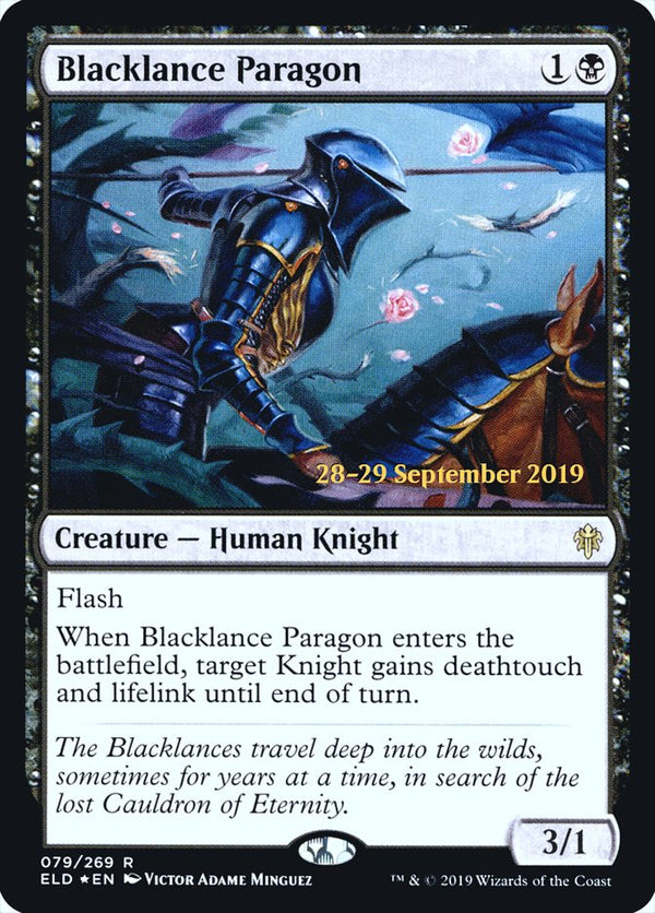Blacklance Paragon [Throne of Eldraine Prerelease Promos] - Magic: The Gathering