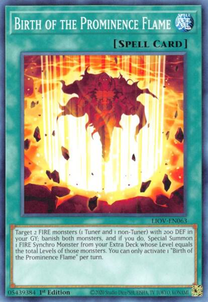 Birth of the Prominence Flame (LIOV-EN063) [Common] - Yu-Gi-Oh!