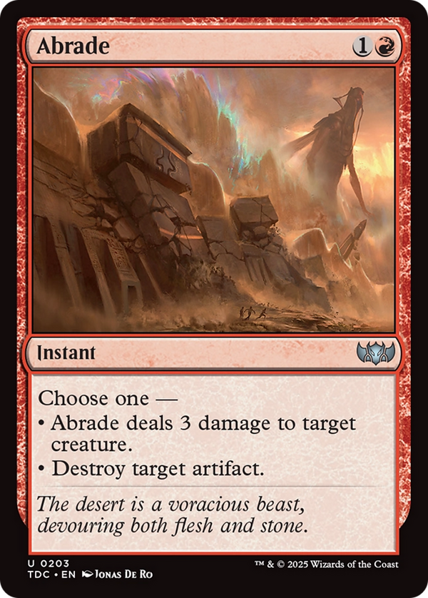 Abrade [Tarkir: Dragonstorm Commander] - Magic: The Gathering