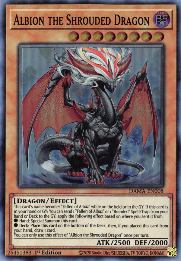 Albion the Shrouded Dragon (DAMA-EN008) [Super Rare] - Yu-Gi-Oh!