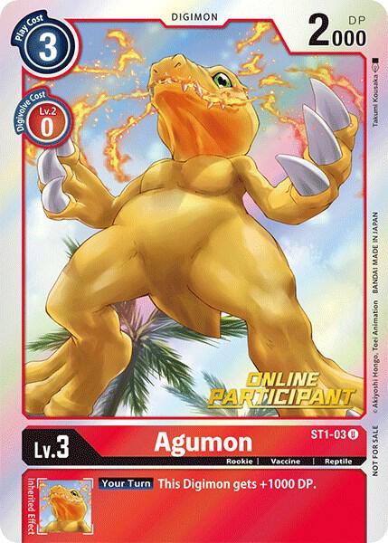 Agumon - ST1-03 (2021 Championship Online Regional) [Online Participant]