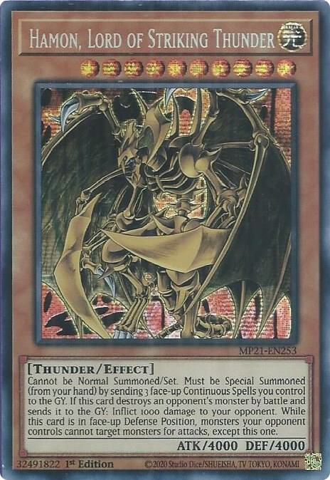 Hamon, Lord of Striking Thunder (MP21-EN253) [Prismatic Secret Rare] - Yu-Gi-Oh!