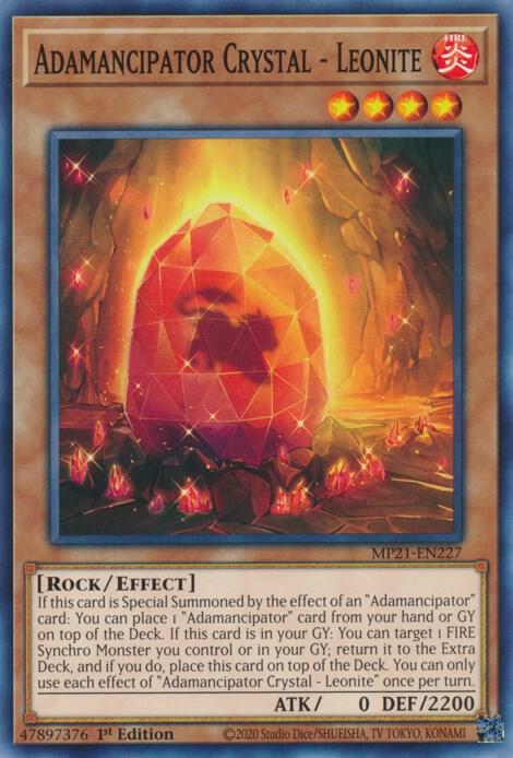 Adamancipator Crystal - Leonite (MP21-EN227) [Common] - Yu-Gi-Oh!