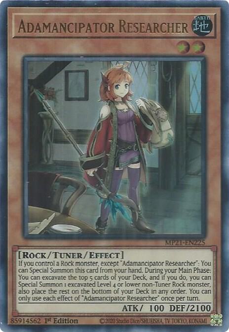 Adamancipator Researcher (MP21-EN225) [Ultra Rare] - Yu-Gi-Oh!