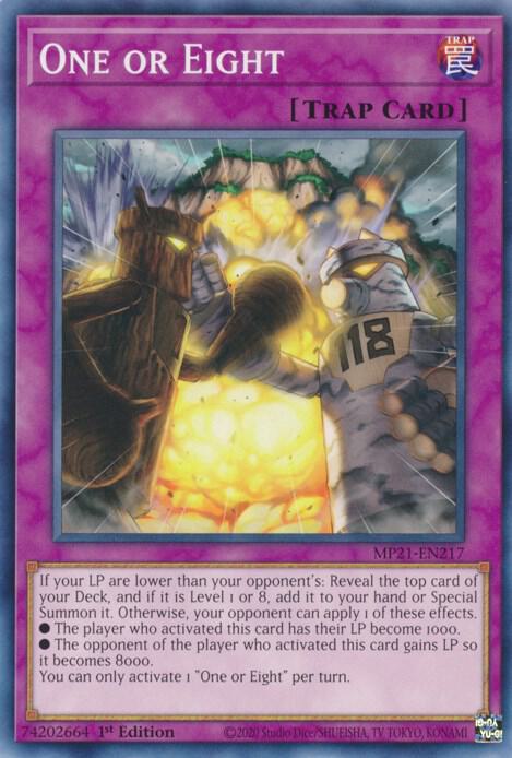 One or Eight (MP21-EN217) [Common] - Yu-Gi-Oh!