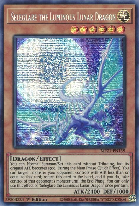 Seleglare the Luminous Lunar Dragon (MP21-EN159) [Prismatic Secret Rare] - Yu-Gi-Oh!