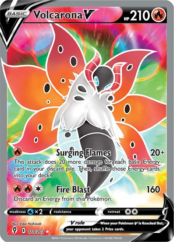 Volcarona V (170/203) [Sword & Shield: Evolving Skies] - Pokémon