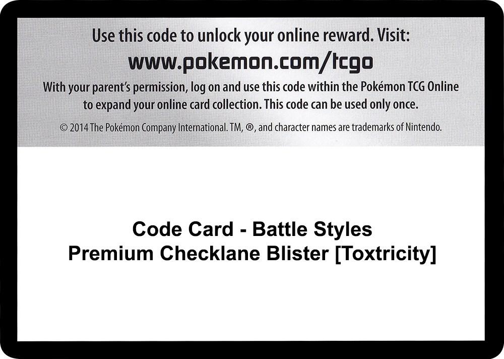 Code Card - Battle Styles Premium Checklane Blister [Toxtricity]