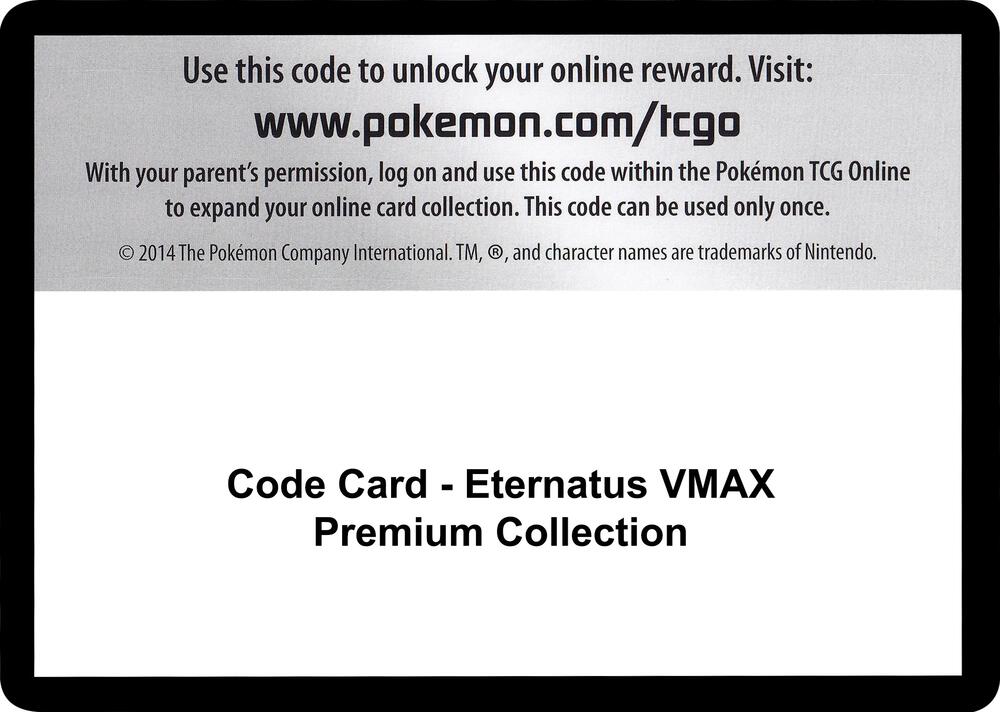 Code Card - Eternatus VMAX Premium Collection
