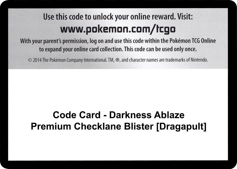Code Card - Darkness Ablaze Premium Checklane Blister [Dragapult]
