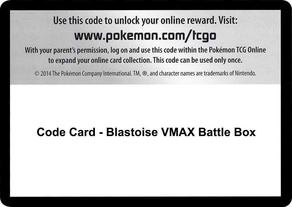 Code Card - Blastoise VMAX Battle Box