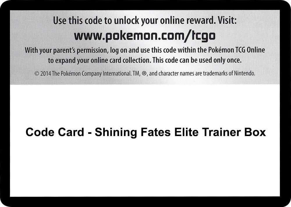 Code Card - Shining Fates Elite Trainer Box