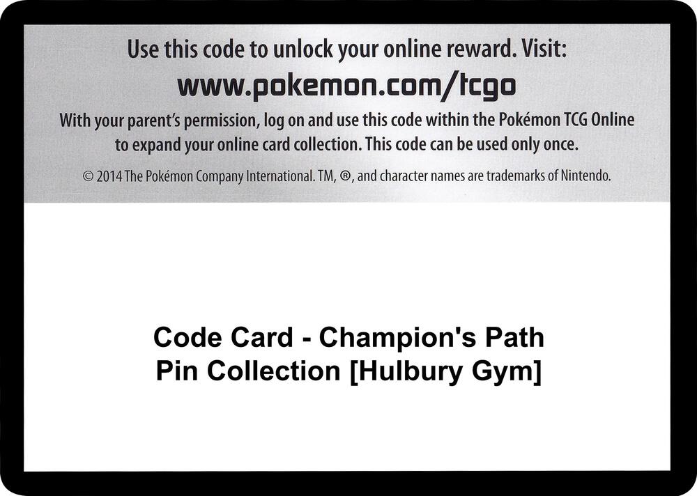 Code Card - Champion's Path Pin Collection [Hulbury Gym]