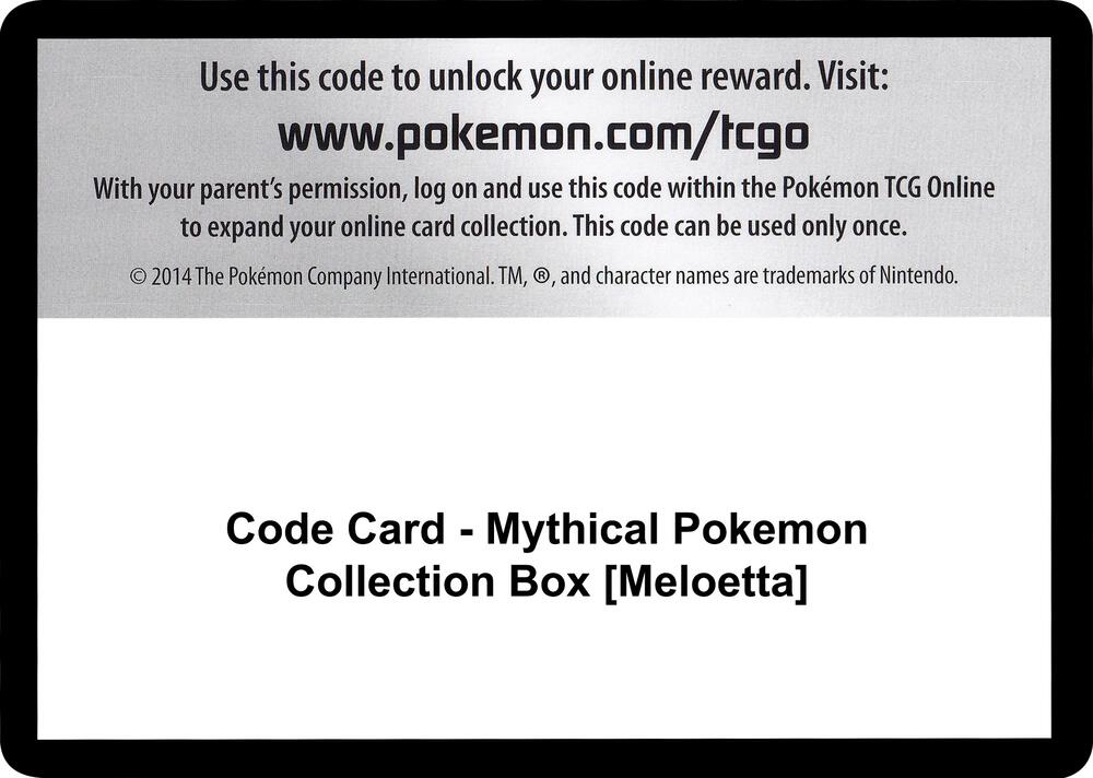 Code Card - Mythical Pokemon Collection Box [Meloetta]