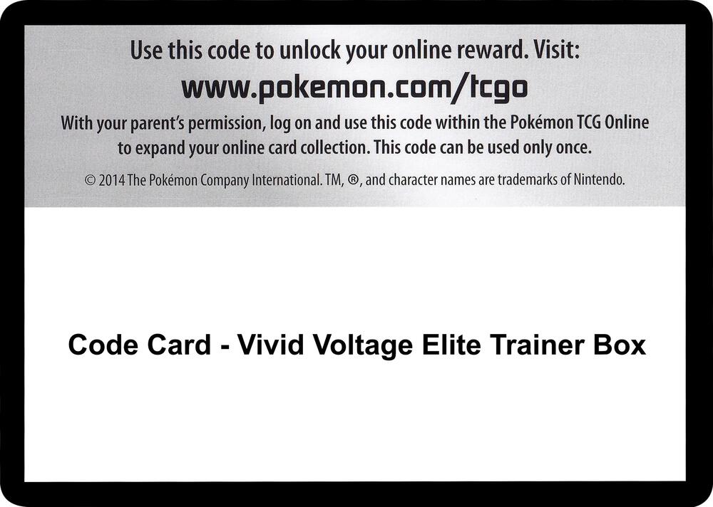 Code Card - Vivid Voltage Elite Trainer Box