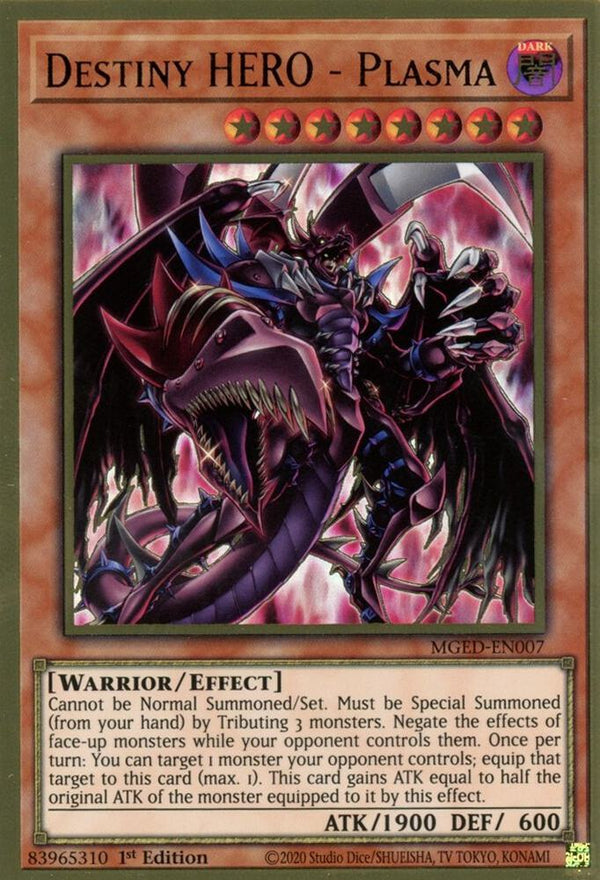 Destiny HERO - Plasma (MGED-EN007) [Premium Gold Rare] - Yu-Gi-Oh!