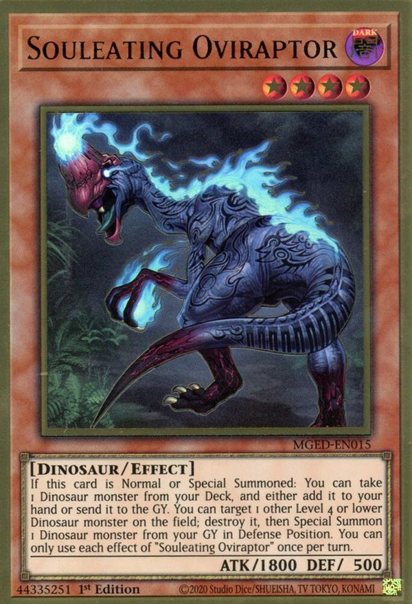 Souleating Oviraptor (MGED-EN015) [Premium Gold Rare] - Yu-Gi-Oh!