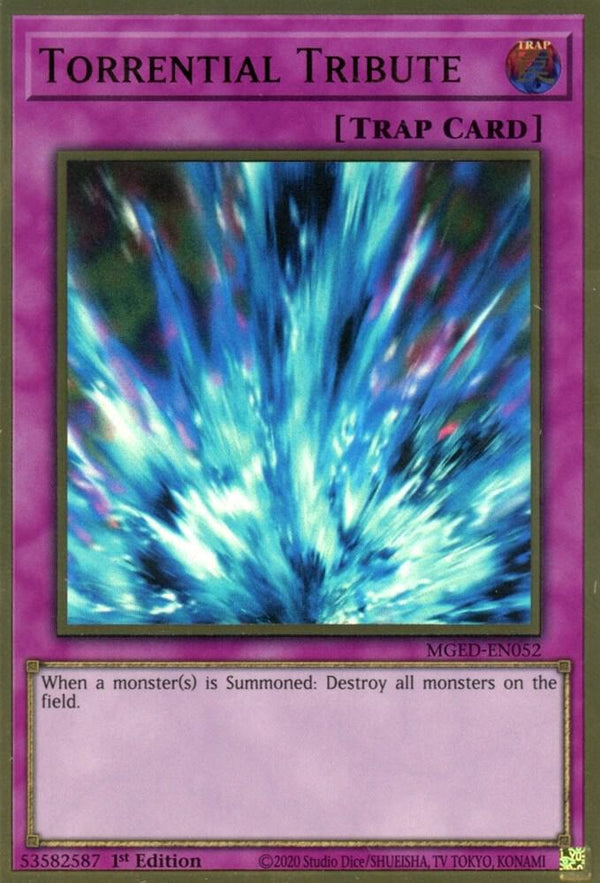 Torrential Tribute (MGED-EN052) [Premium Gold Rare] - Yu-Gi-Oh!