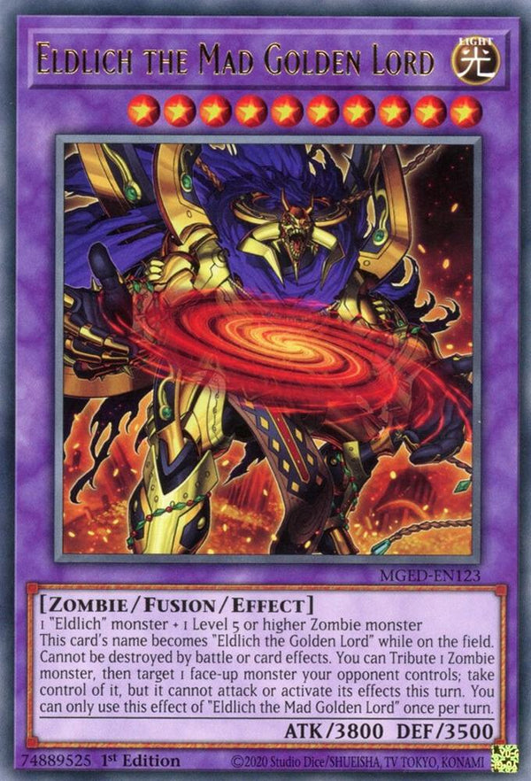 Eldlich the Mad Golden Lord (MGED-EN123) [Rare] - Yu-Gi-Oh!