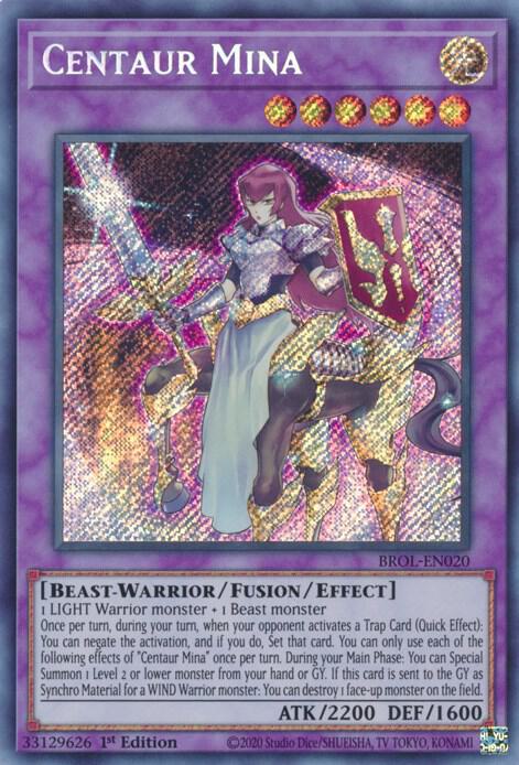 Centaur Mina (BROL-EN020) [Secret Rare] - Yu-Gi-Oh!