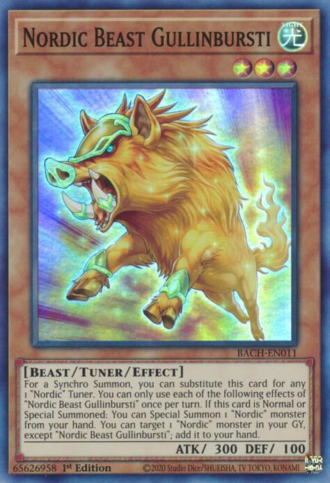 Nordic Beast Gullinbursti (BACH-EN011) [Super Rare] - Yu-Gi-Oh!