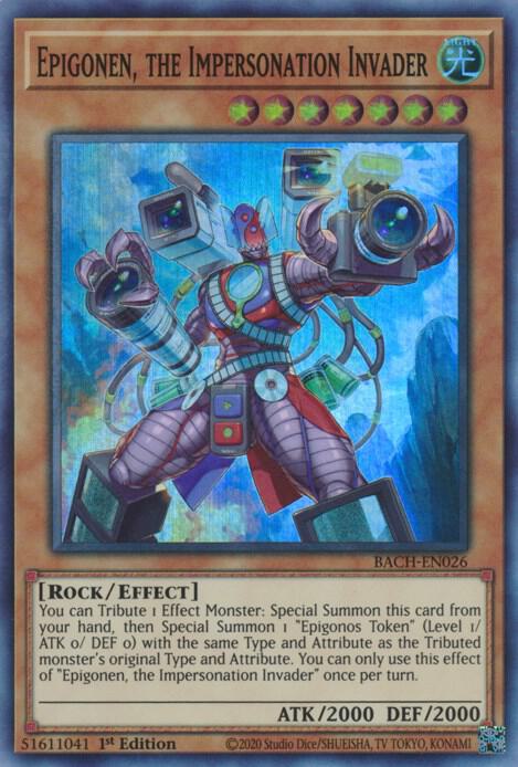 Epigonen, the Impersonation Invader (BACH-EN026) [Super Rare] - Yu-Gi-Oh!