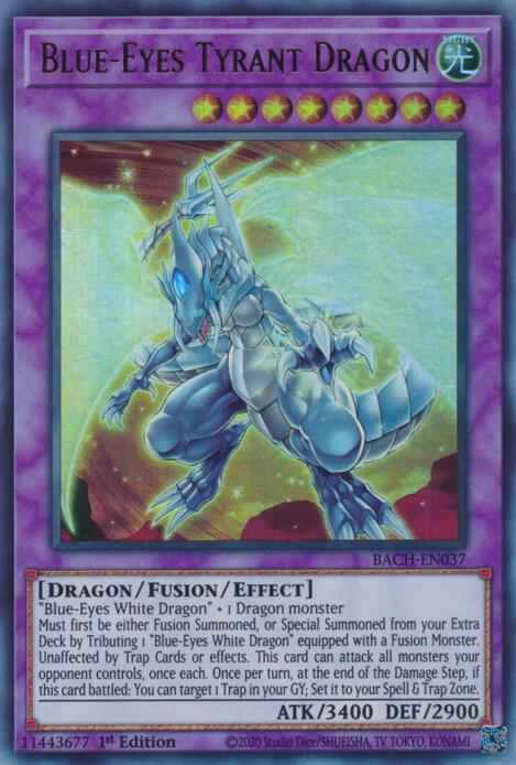 Blue-Eyes Tyrant Dragon (BACH-EN037) [Ultra Rare] - Yu-Gi-Oh!