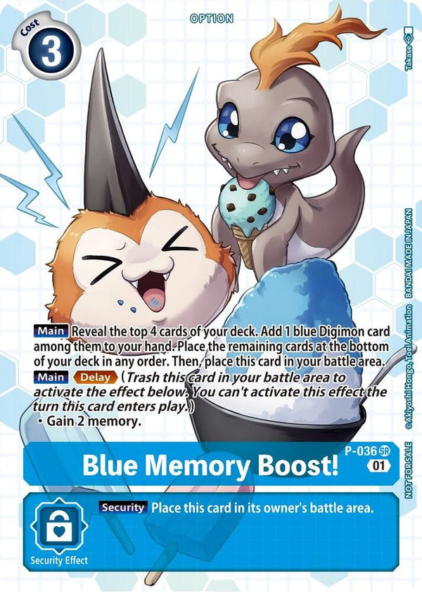 Blue Memory Boost! - P-036 (Next Adventure Box Promotion Pack) - Digimon Card Game