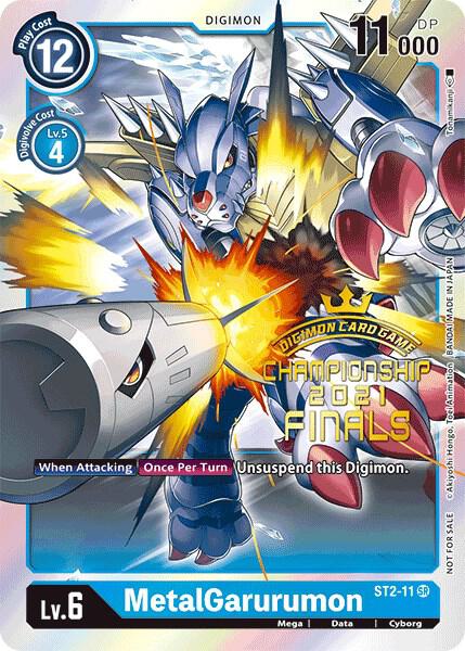 MetalGarurumon (2021 Championship Finals Event Pack Alt-Art Gold Stamp Set)