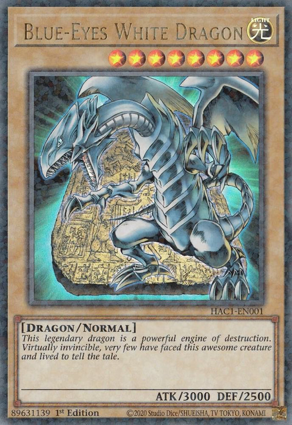 Blue-Eyes White Dragon (Duel Terminal) (HAC1-EN001) [Duel Terminal Technology Ultra Rare] - Yu-Gi-Oh!