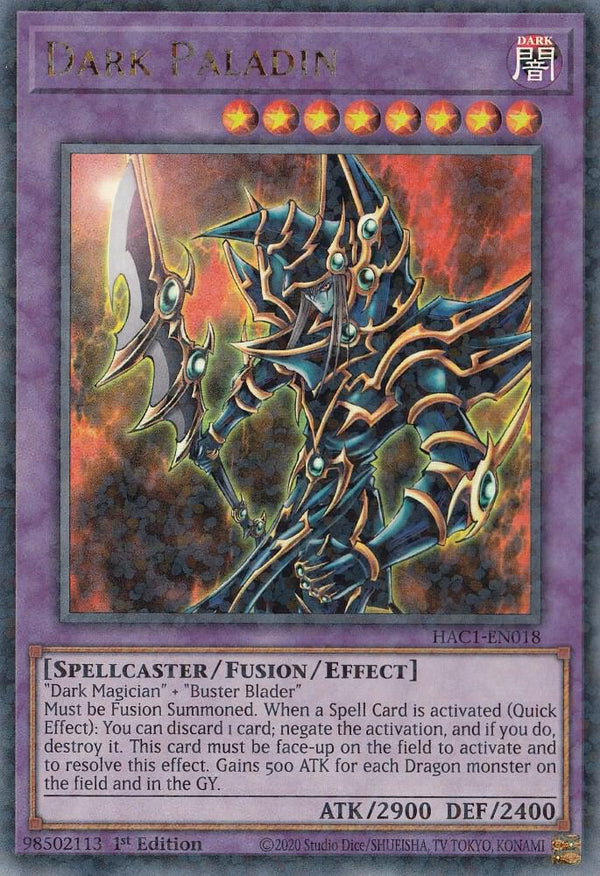 Dark Paladin (Duel Terminal) (HAC1-EN018) [Duel Terminal Technology Ultra Rare] - Yu-Gi-Oh!