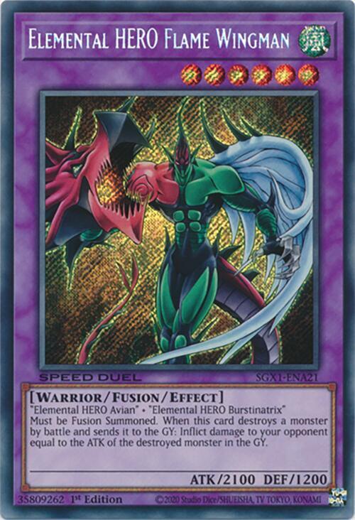 Elemental HERO Flame Wingman (Secret Rare)