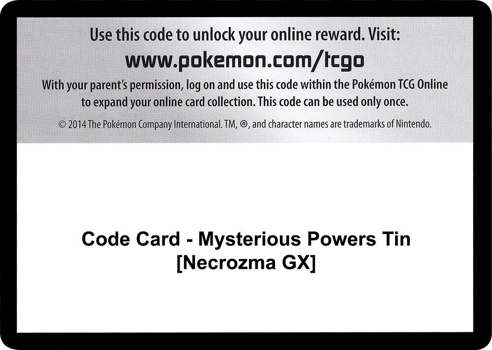 Code Card - Mysterious Powers Tin [Necrozma GX]