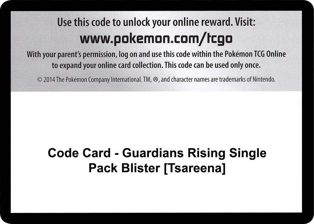 Code Card - Guardians Rising Single Pack Blister [Tsareena]