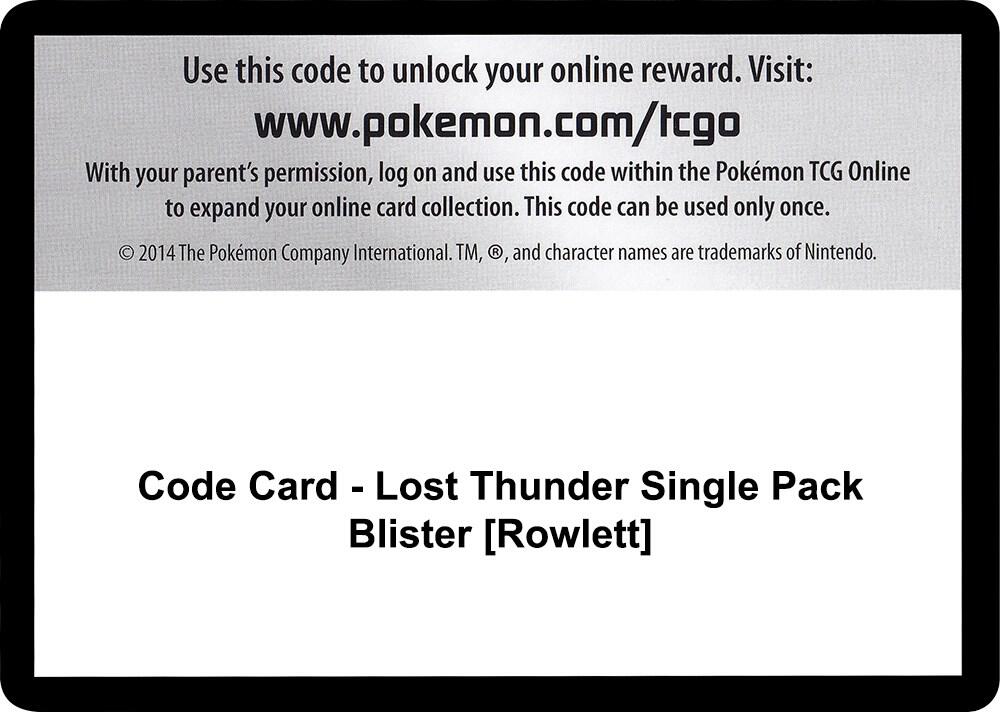 Code Card - Lost Thunder Single Pack Blister [Rowlett]