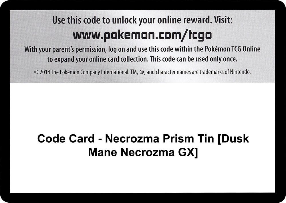 Code Card - Necrozma Prism Tin [Dusk Mane Necrozma GX]