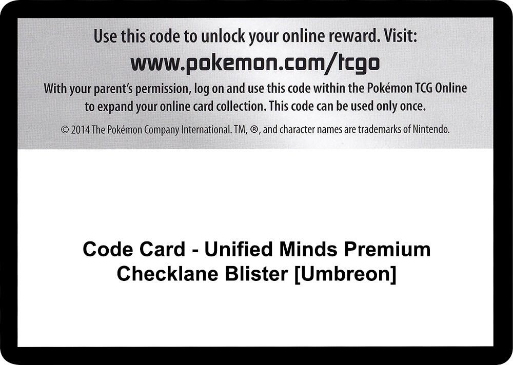 Code Card - Unified Minds Premium Checklane Blister [Umbreon]