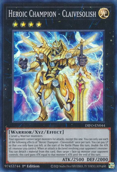 Heroic Champion - Claivesolish (DIFO-EN044) [Super Rare] - Yu-Gi-Oh!