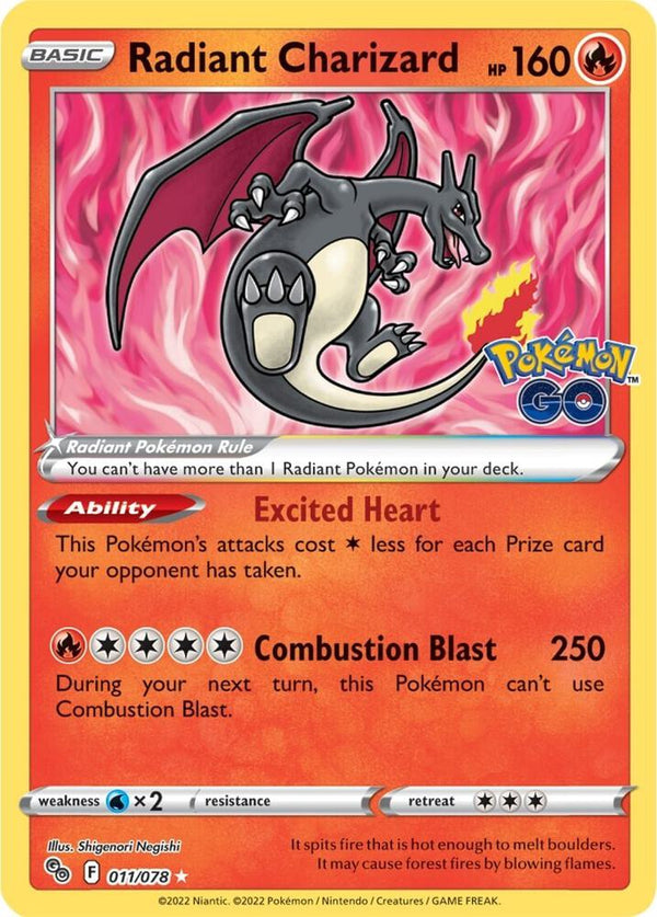 Radiant Charizard (PGO 011/078) - Pokémon