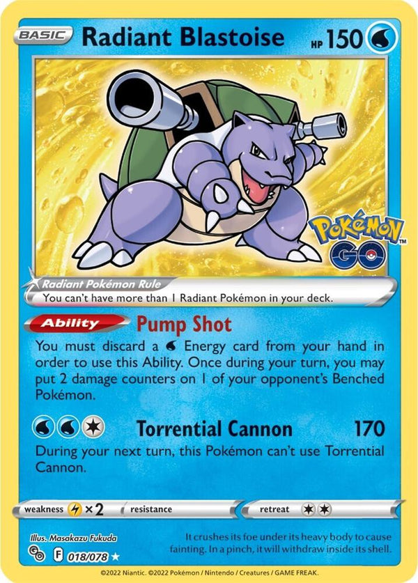Radiant Blastoise (PGO 018/078) - Pokémon