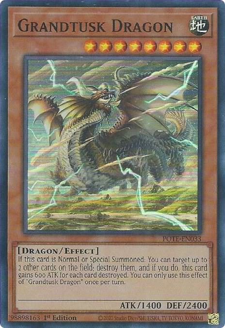 Grandtusk Dragon (POTE-EN033) [Super Rare] - Yu-Gi-Oh!