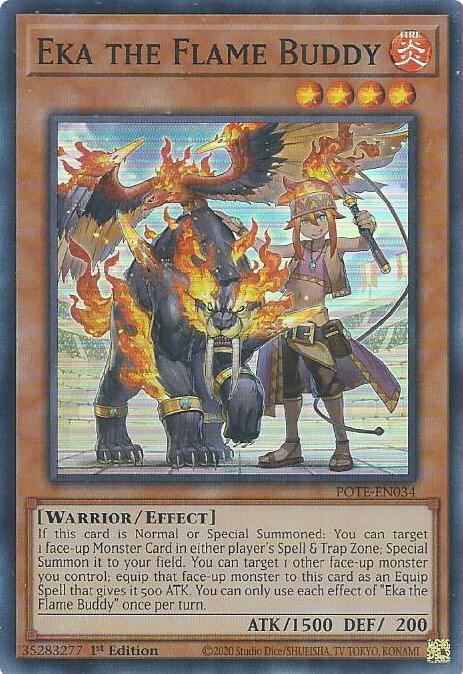 Eka the Flame Buddy (POTE-EN034) [Super Rare] - Yu-Gi-Oh!